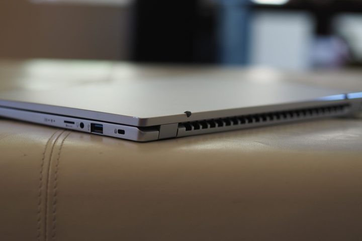 Acer Swift Go 14 side rear view showing vents.