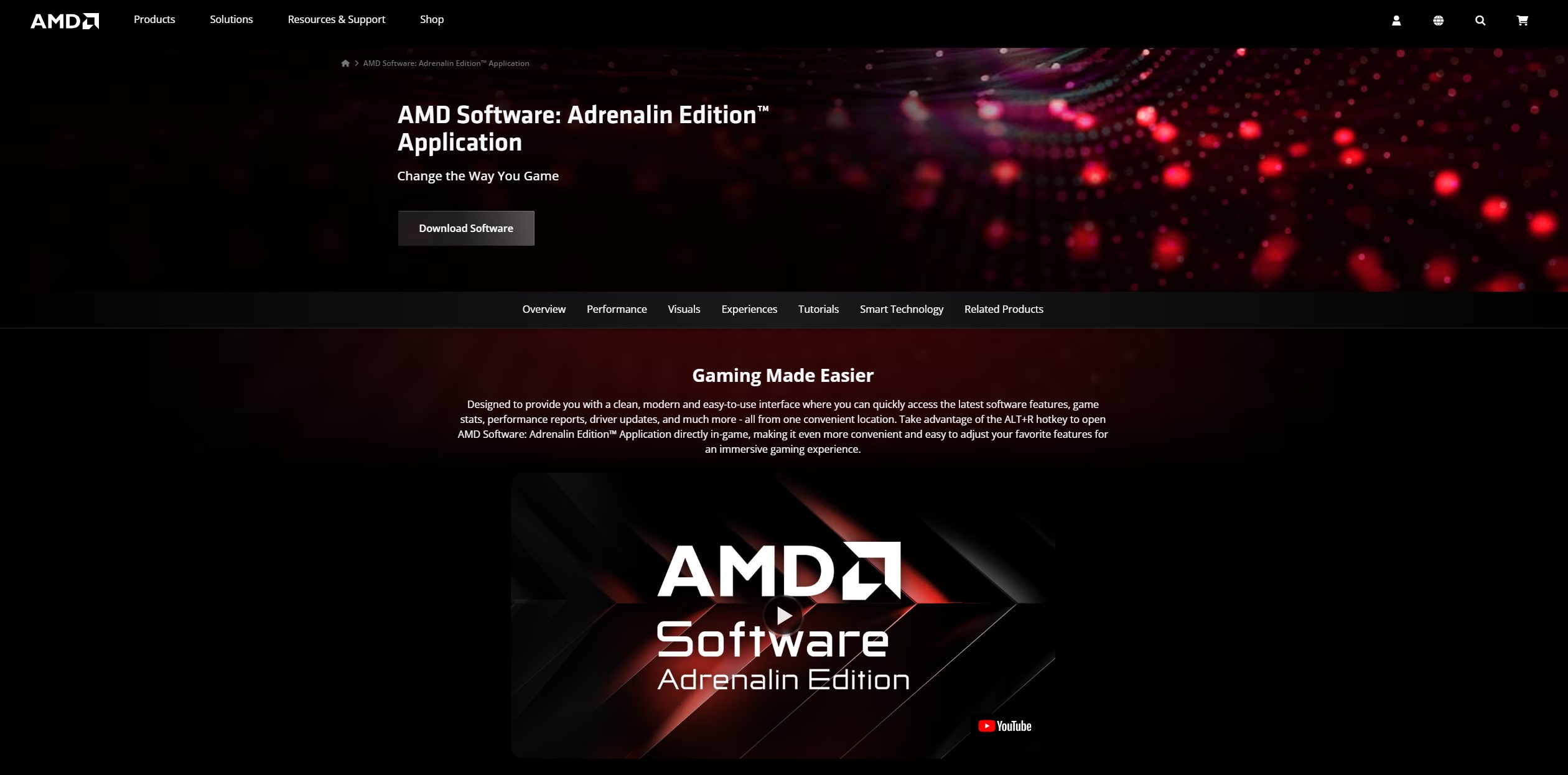 وب سایت AMD Adrenalin.