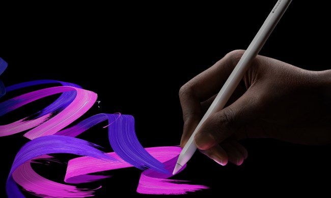 A photo of someone drawing with the Apple Pencil Pro.