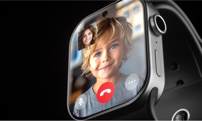 Apple Watch X concept by Wordsmattr.io showing a built-in camera