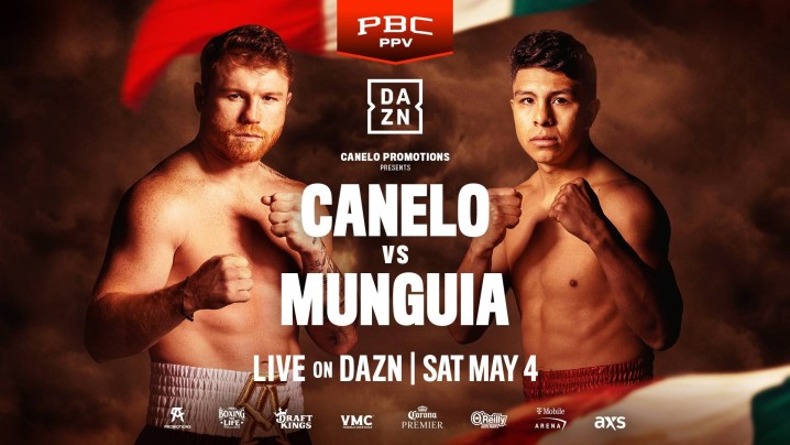 Canelo Alvarez and Jaime Munguia on a promotional poster.
