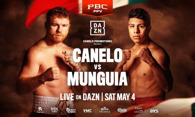 Canelo Alvarez and Jaime Munguia on a promotional poster.