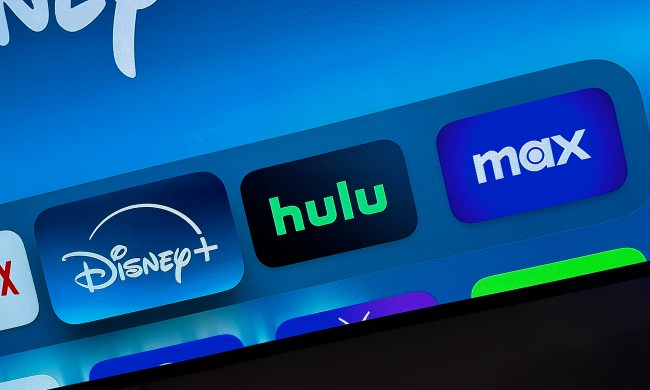 The Disney Plus, Hulu and Max icons on Apple TV.