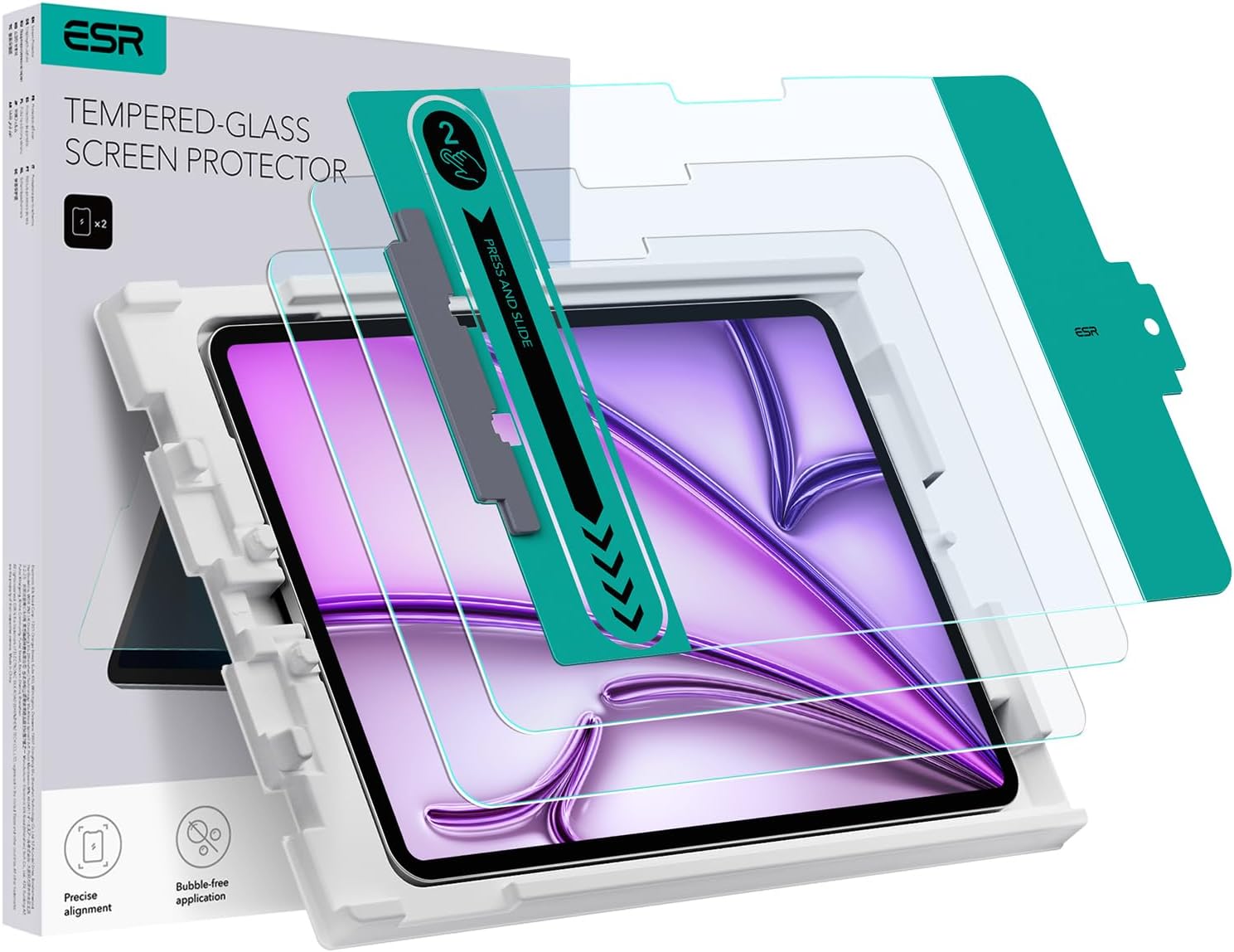 ESR screen protector for the 13-inch iPad Air (2024).