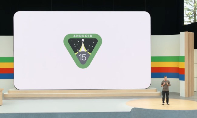 Android 15 on stage at Google I/O 2024.