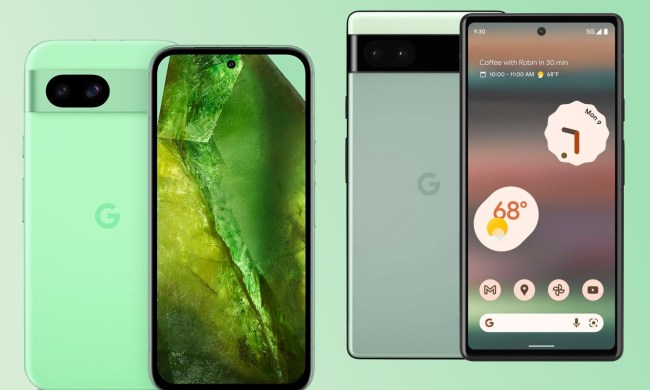 Renders of the Google Pixel 8a and Google Pixel 6a.