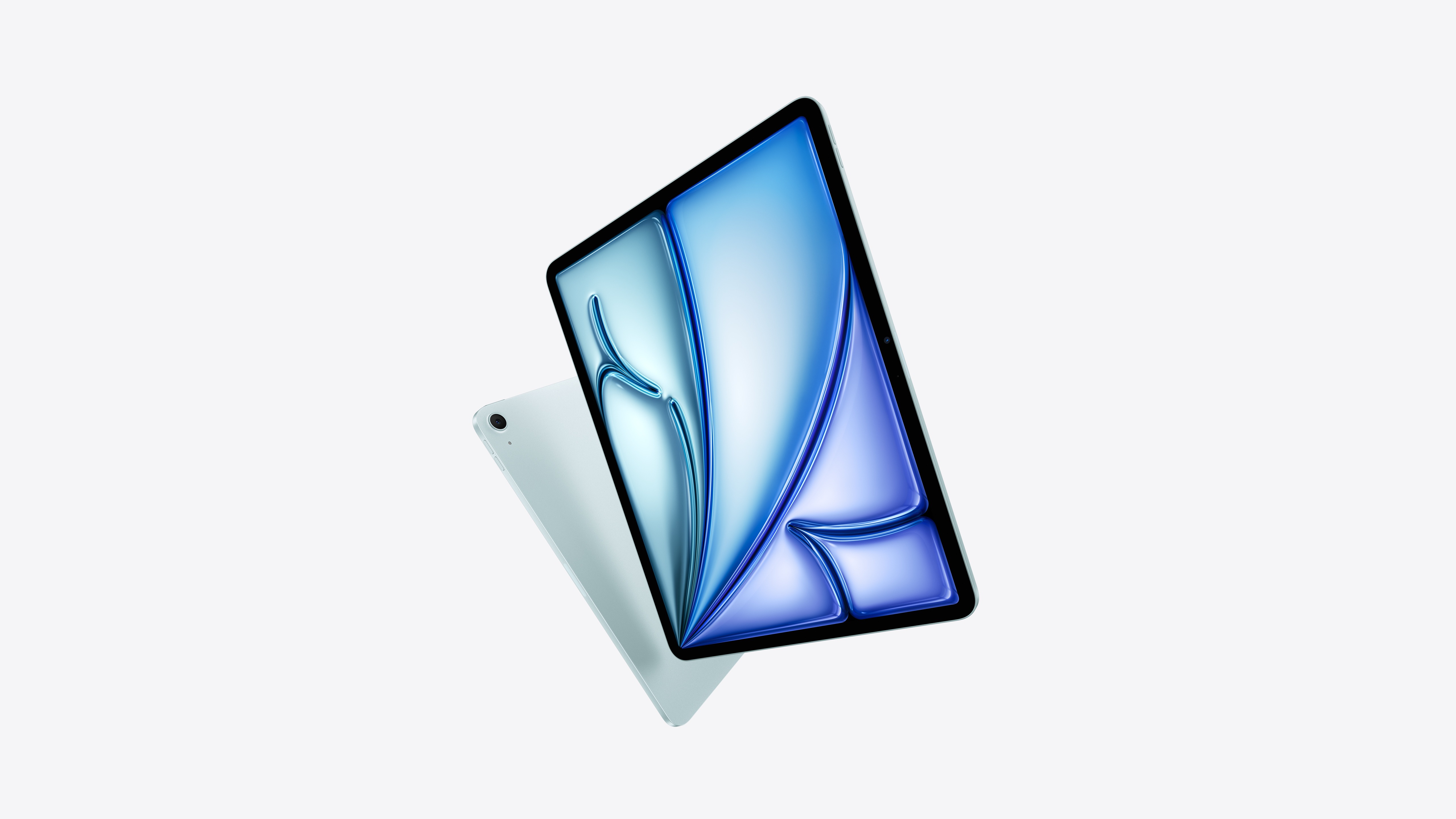 iPad Air 2024 da 13 pollici in colore blu.