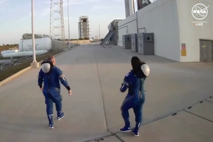 Starliner astronauts arrive at launchpad for first crewed flight tonight