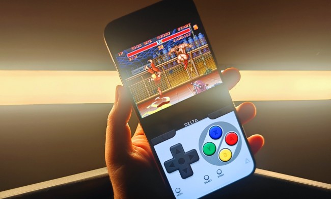Street Fighter emulated on an iPhone.
