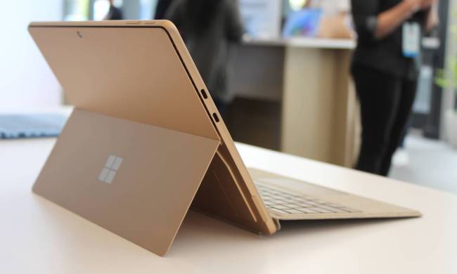 The new Surface Pro on a table.