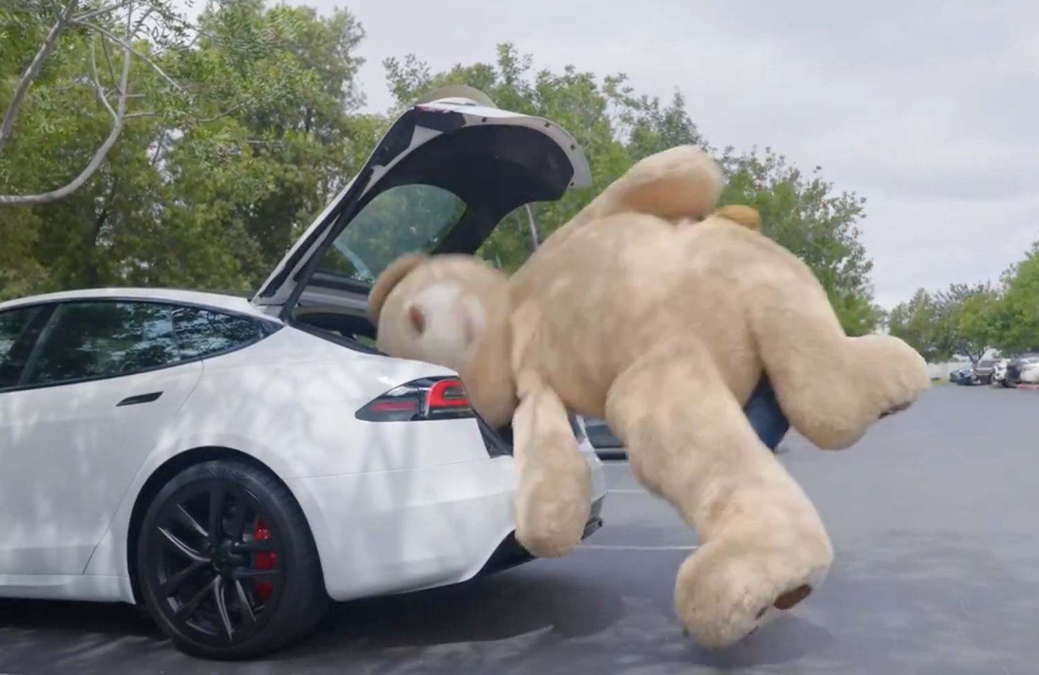 Tesla's hands-free trunk.