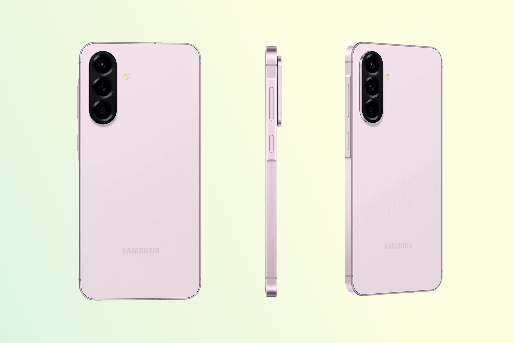 Samsung Galaxy A55 pink color leaked render.