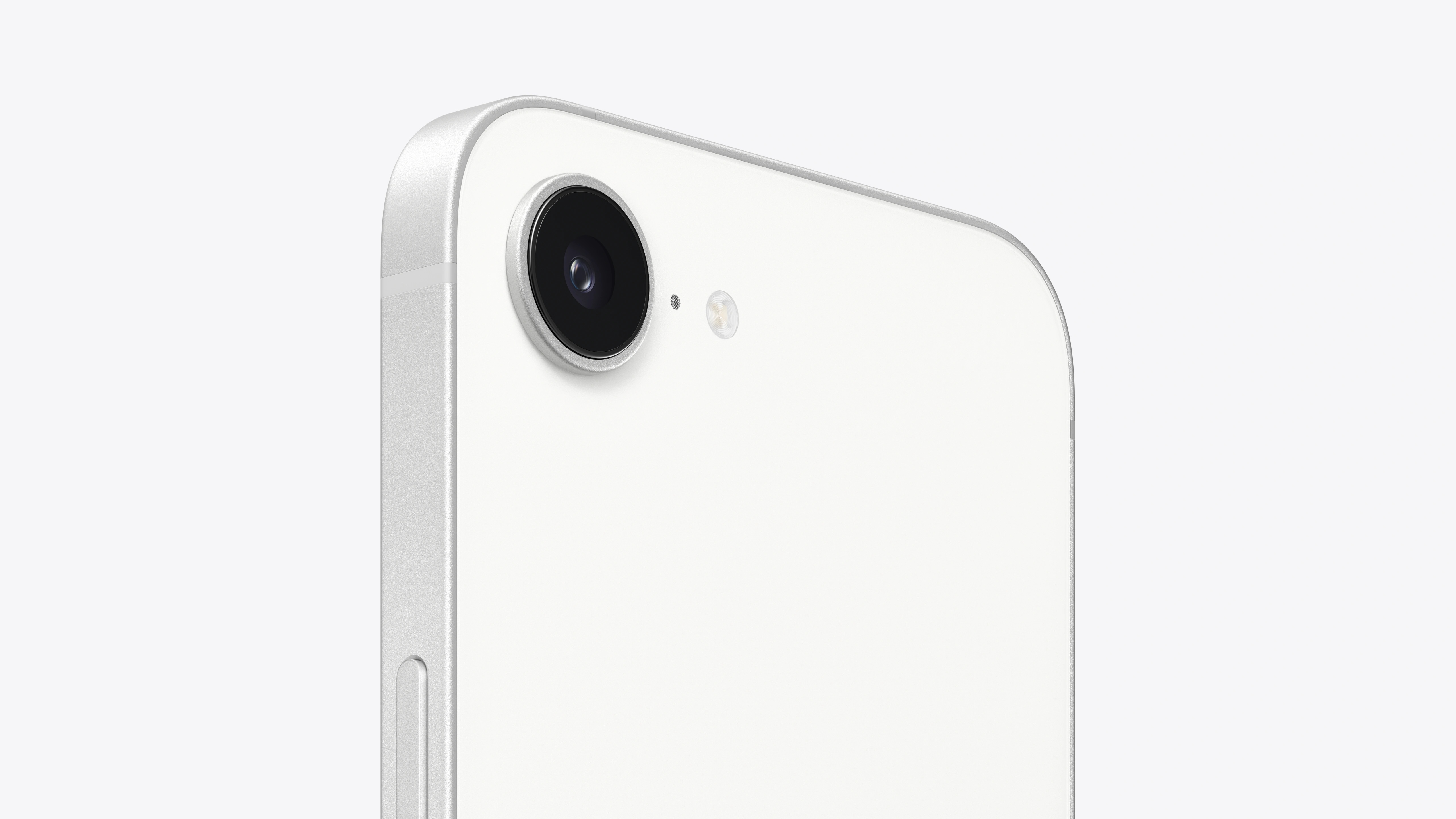 iPhone 16e in white.